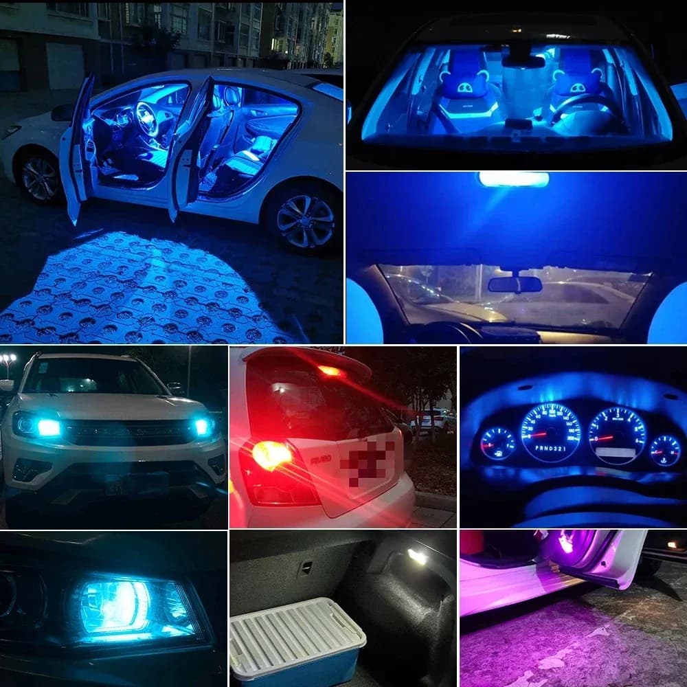 10/50pcs plus récent W5W Led T10 voiture lumière COB LED