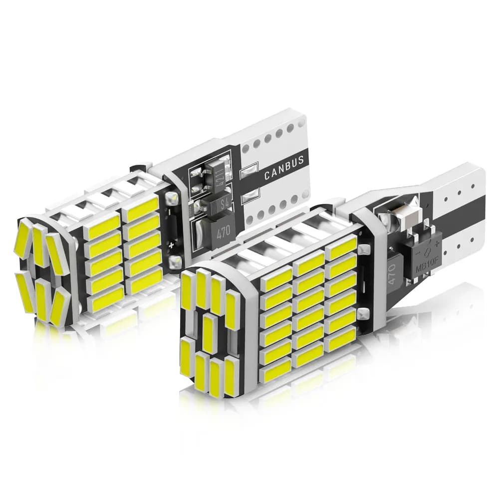 2/10 pièces T10 W5W T15 W16W voiture Led lumières Canbus