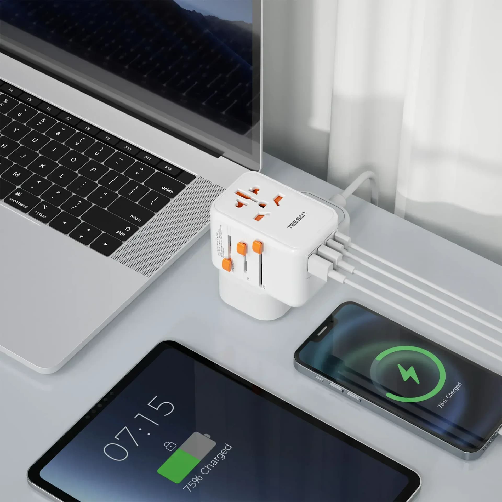 TESSAN 65W GaN adaptateur de voyage prise universelle avec