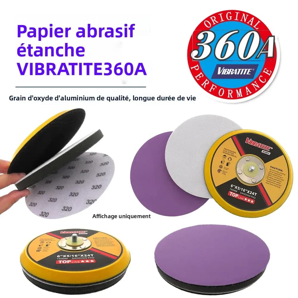 Disques de ponçage 6 pouces crochet et boucle 60-10000