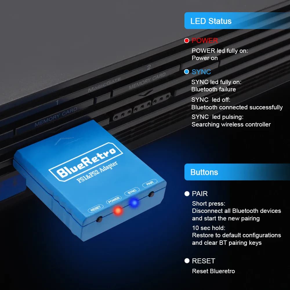 RetroScaler BlueRetro adaptateur récepteur de contrôleur