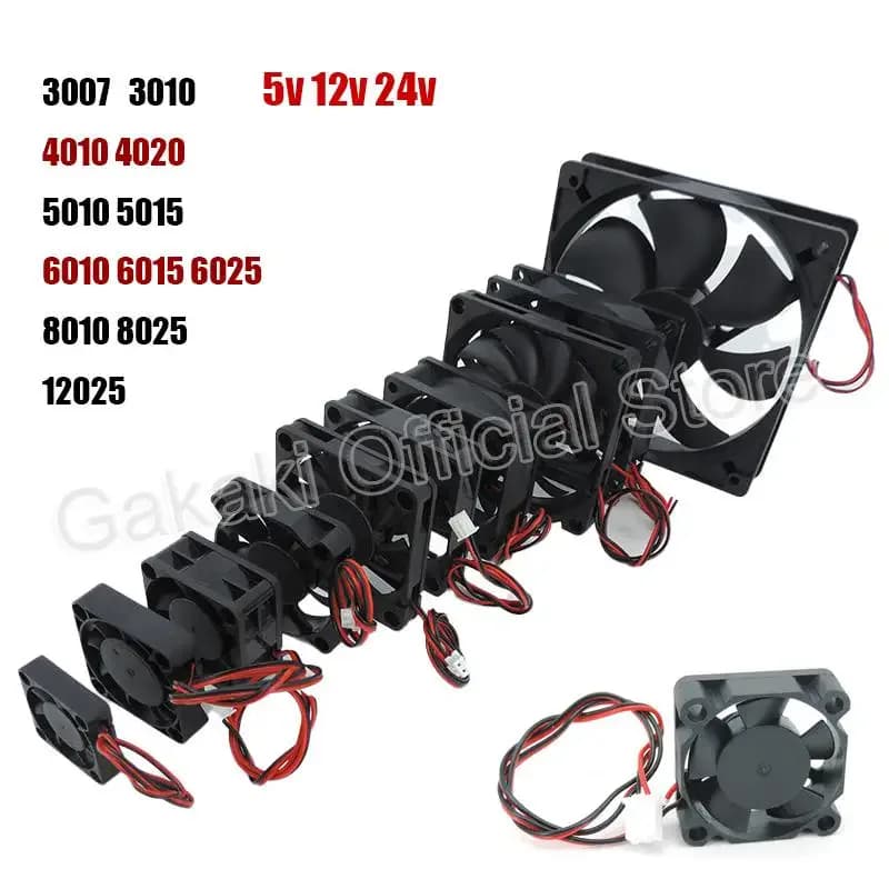 4010 12025 8010 30mm dc 5V 12V 24V ventilateur de