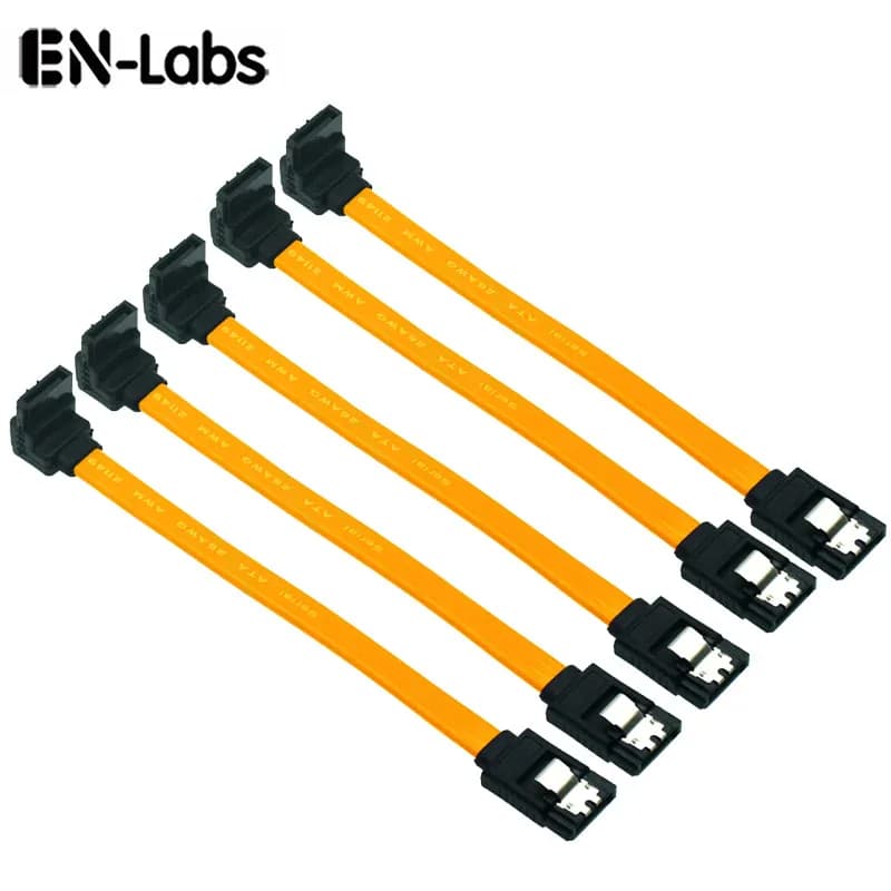 Lot de 5 câbles SATA 3.0 6 Gbps avec verrouillage