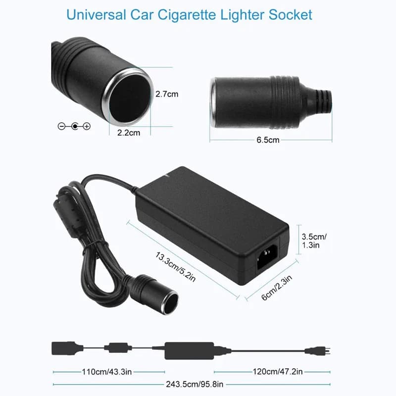 Adaptateur d'alimentation de voiture, convertisseur AC à DC