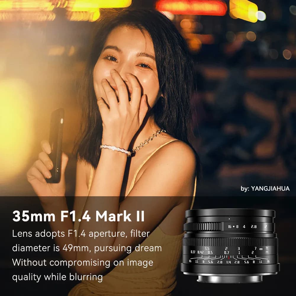7artisans 35 mm F1.4 Mark II APS-C Objectif manuel à grande