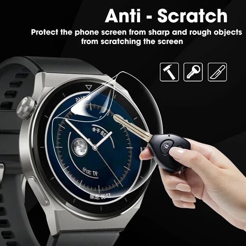Protecteur d'écran pour montre ronde, Film Hydrogel souple