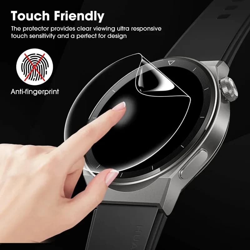Protecteur d'écran pour montre ronde, Film Hydrogel souple