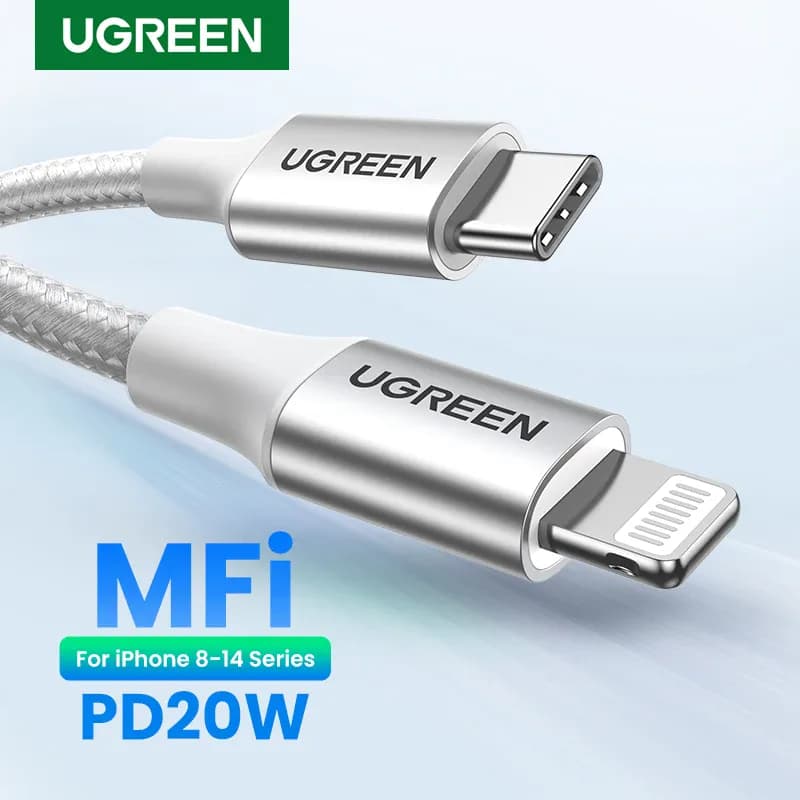 UGREEN – câble USB MFi 20/30W Type C vers Lightning, charge