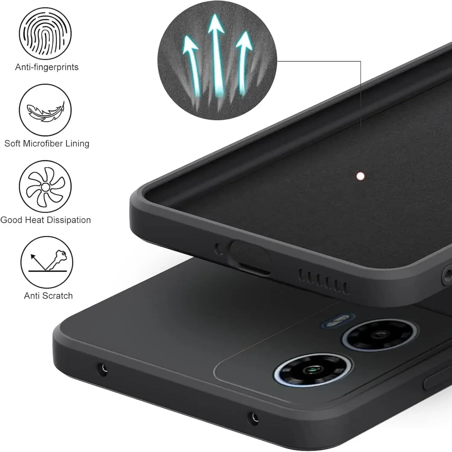 Coque en Silicone liquide Flexible pour Motorola Moto G05