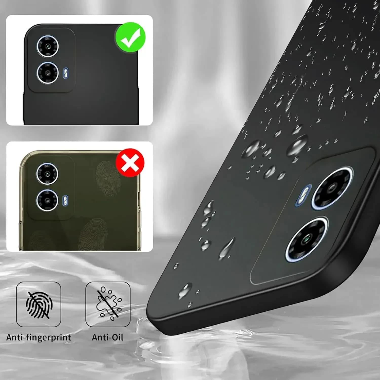 Coque en Silicone liquide Flexible pour Motorola Moto G05