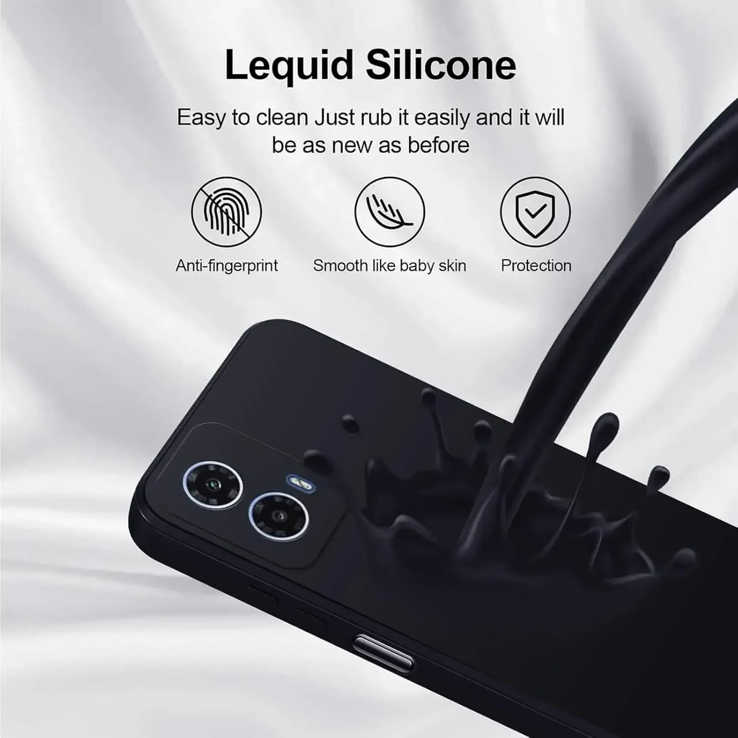 Coque en Silicone liquide Flexible pour Motorola Moto G05