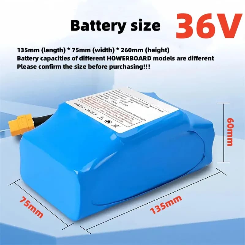 Batterie 36V Li-ion 18650 pour hoverboard et trottinette