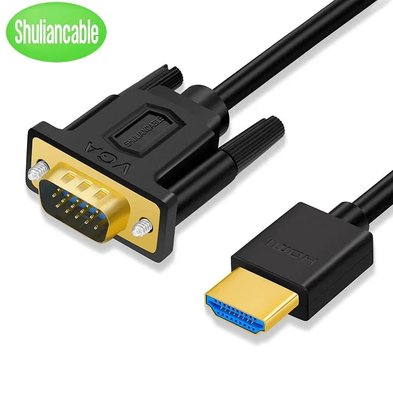 SHULIANCABLE-Câble HDMI vers VGA, prise en charge 1080P