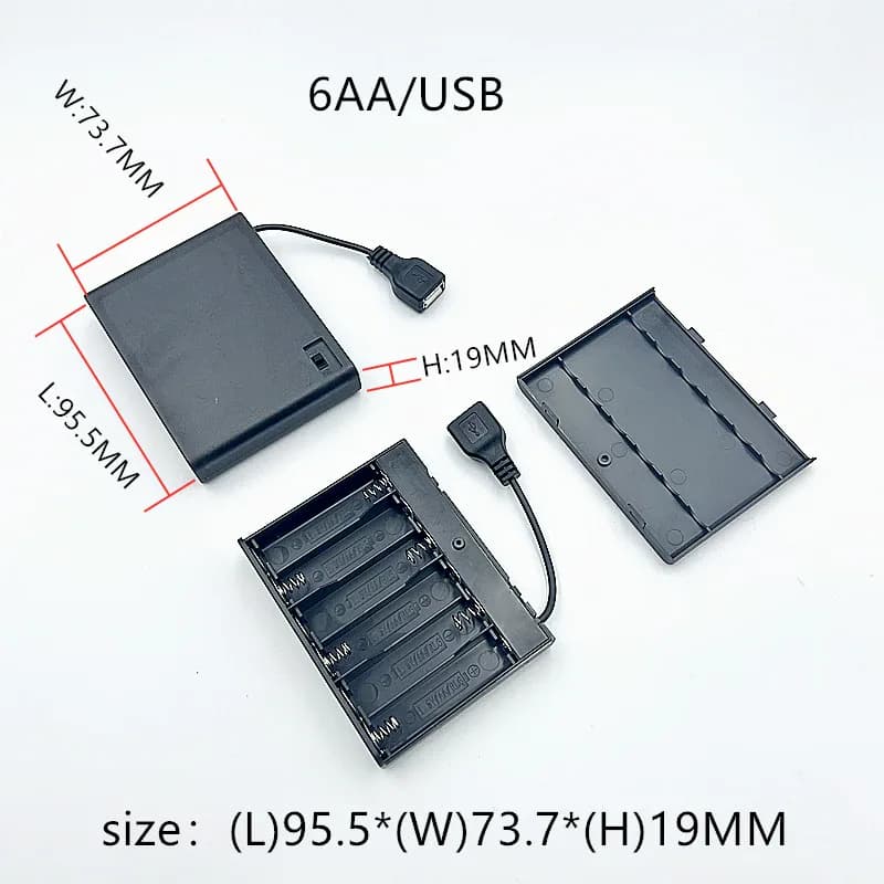 Portable Mini 2 3 4 6 8 x AA support de batterie boîte de