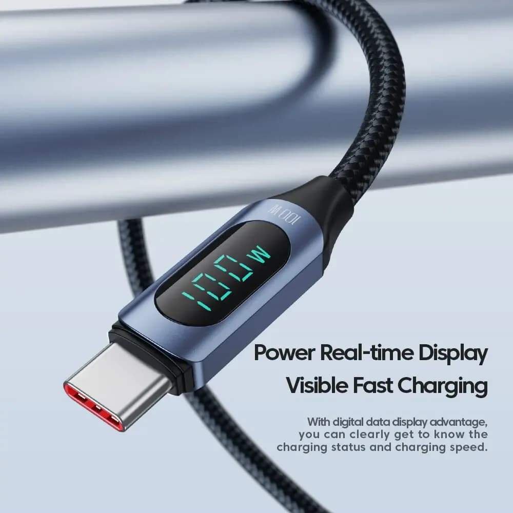 Toocki-Câble de charge rapide de type C vers type C, 100W PD