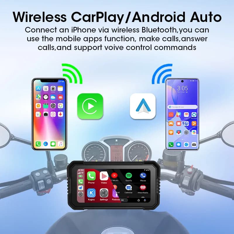 Jansite – GPS portable pour moto, 6.25 pouces
