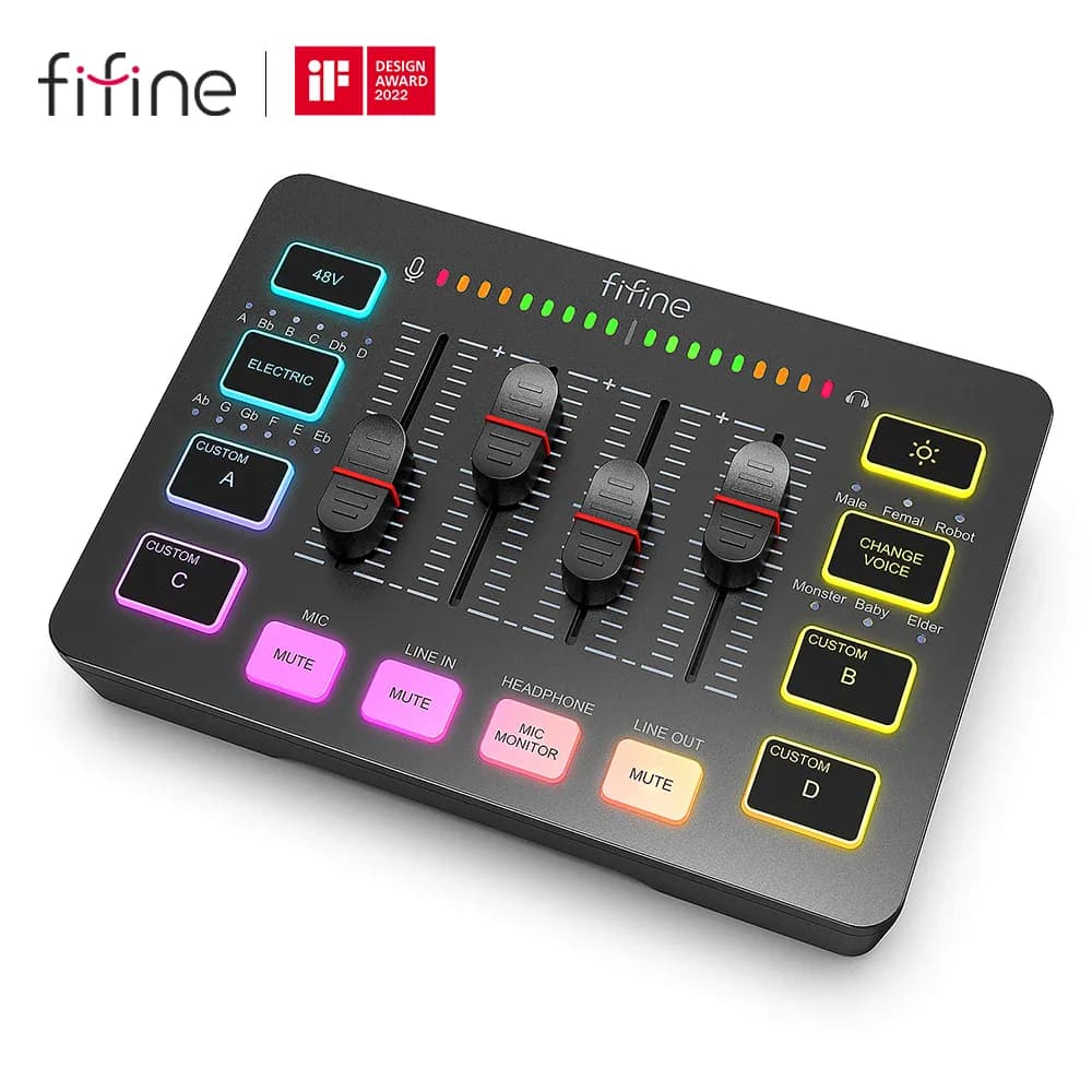 FIFINE-Centre commercial audio de jeu, streaming
