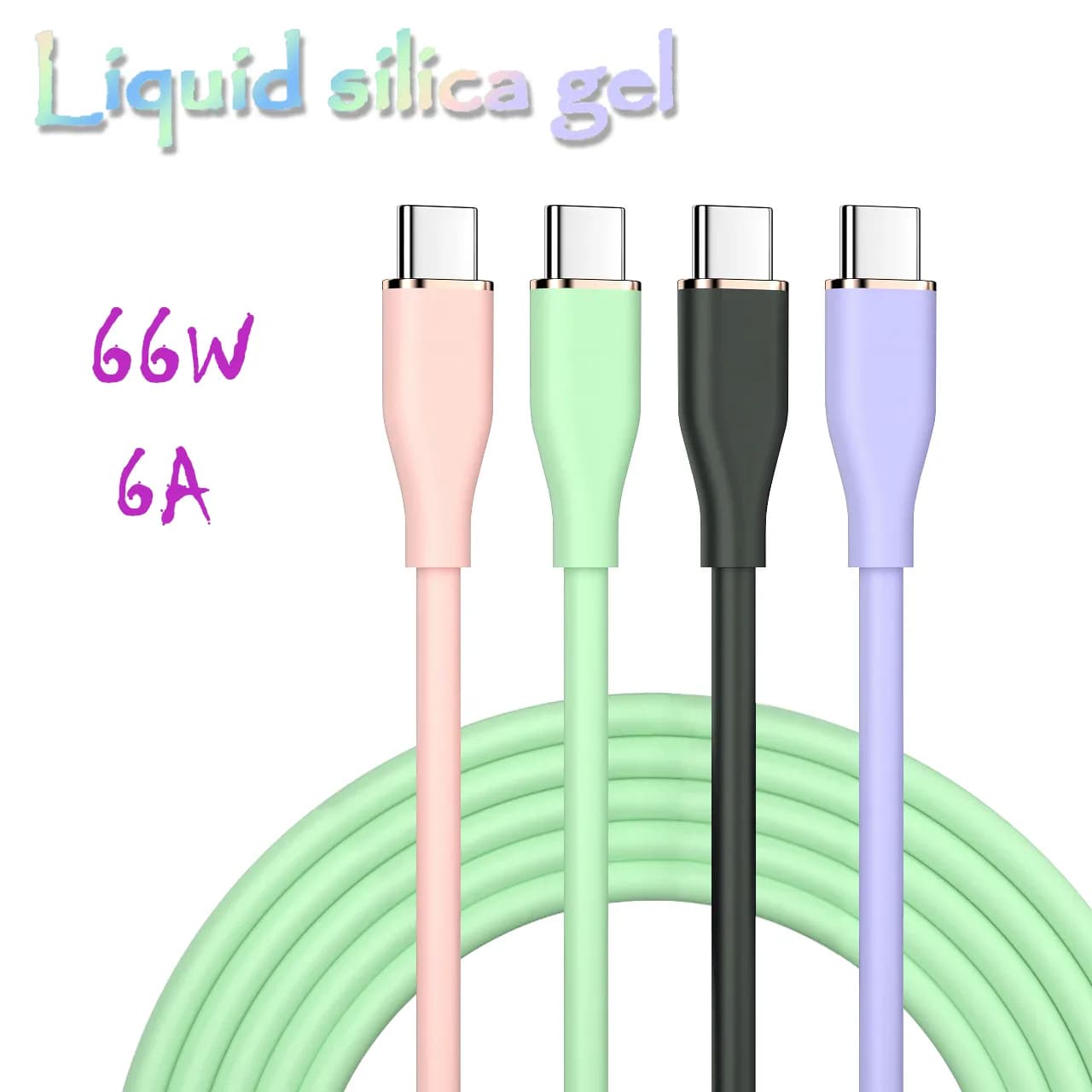 UGOURD câble de charge rapide USB-Type C à C en silicium