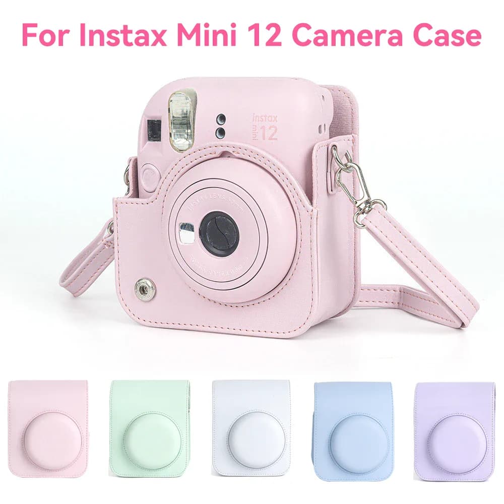 Étui en cuir PU pour Fujifilm Instax Mini 12