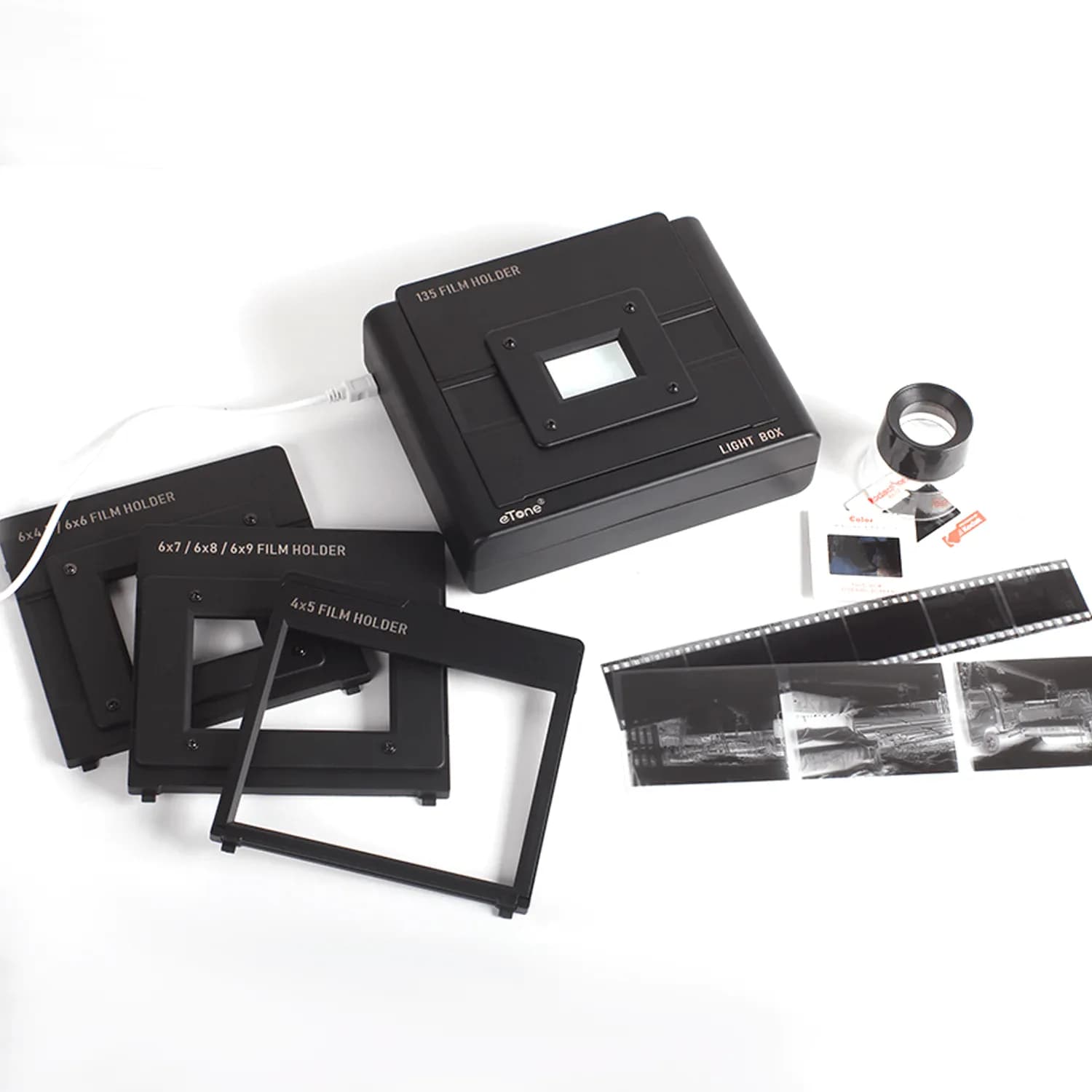 Visionneuse LED et porte-films pour négatifs 135 et 120