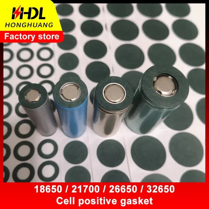 Joint d'isolation de batterie Li-ion 100 18650, 21700 pièces