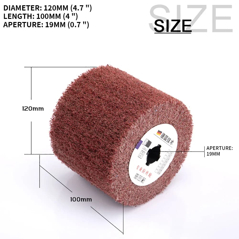 NuoDunco120x100x19mm brosse à lamelles en Nylon Non tissé