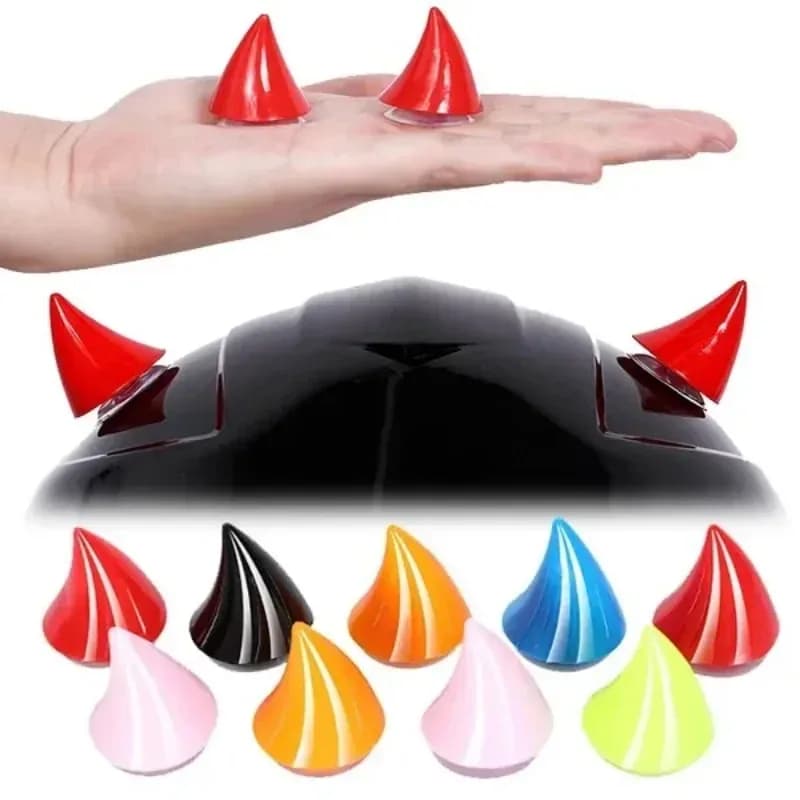 Autocollants de décoration pour casque de moto, cornes