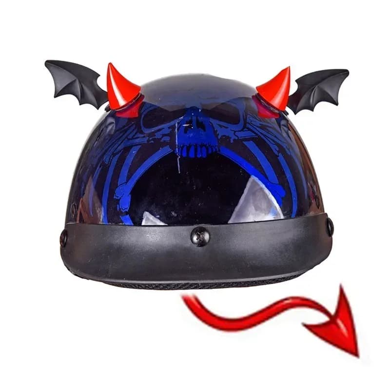 Autocollants de décoration pour casque de moto, cornes