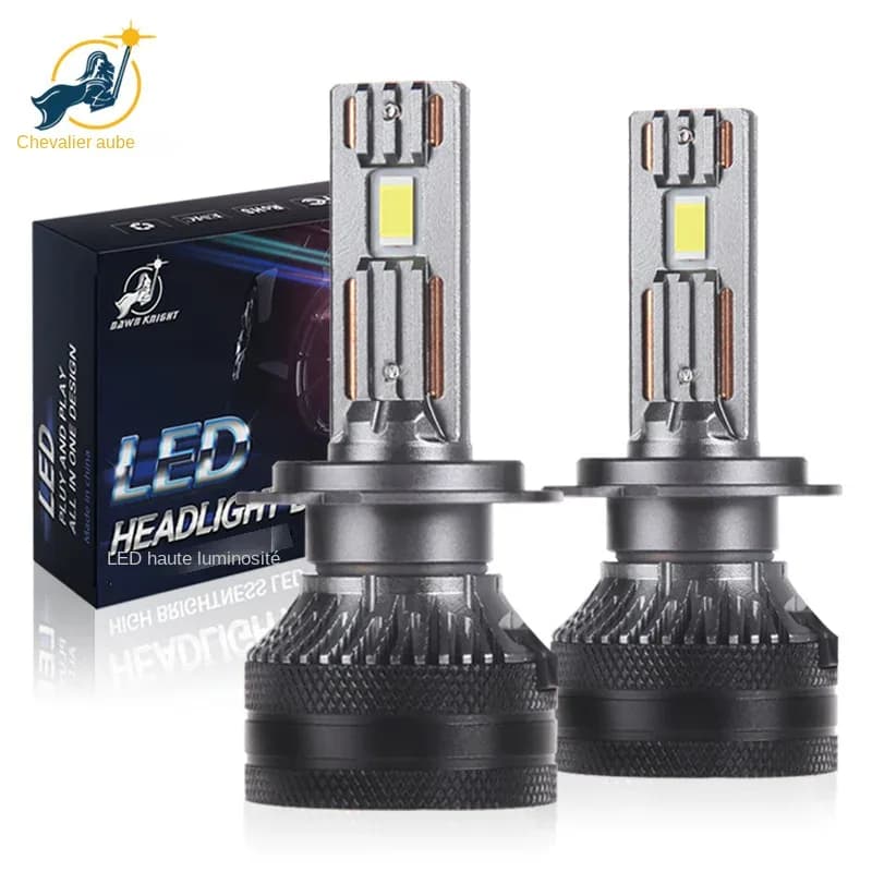 Ampoules LED auto Canbus H7 4300 K 140 W à double tube cuivre