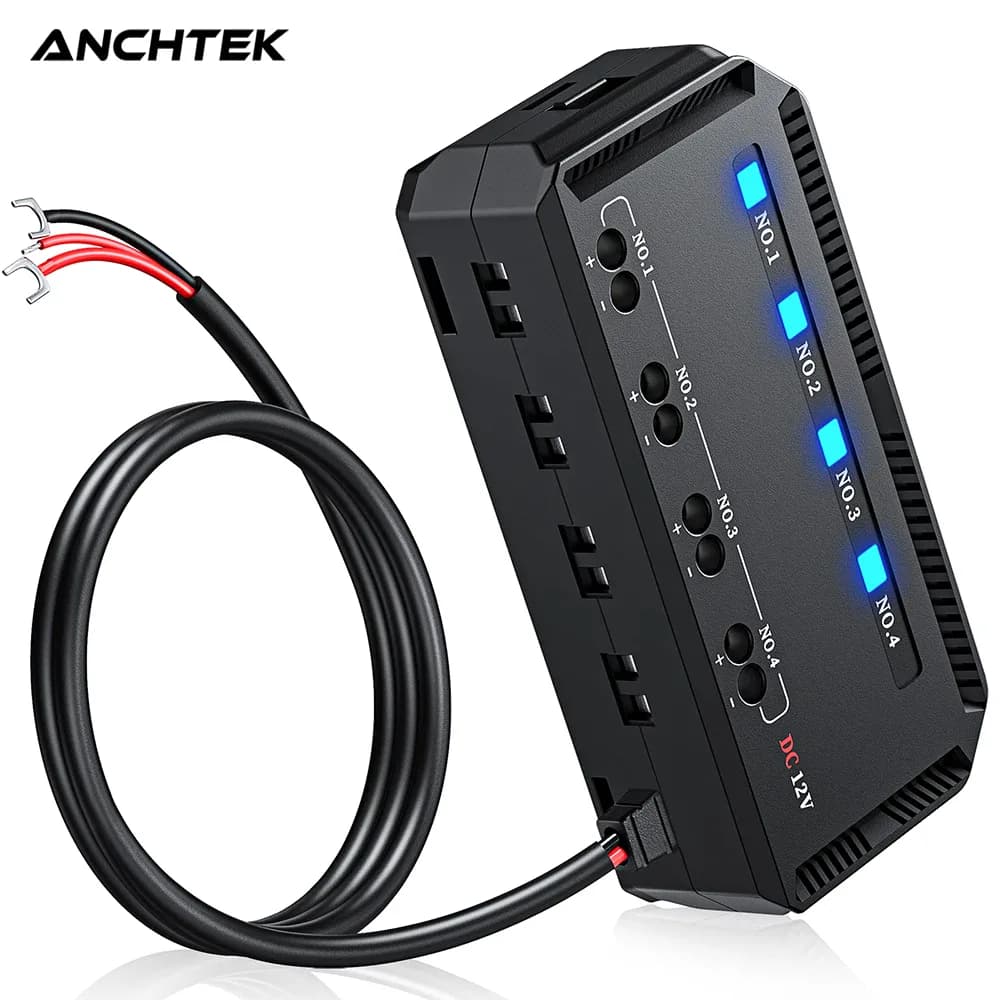Anchtek – boîte à fusibles pour moto 12V, bloc de fusibles