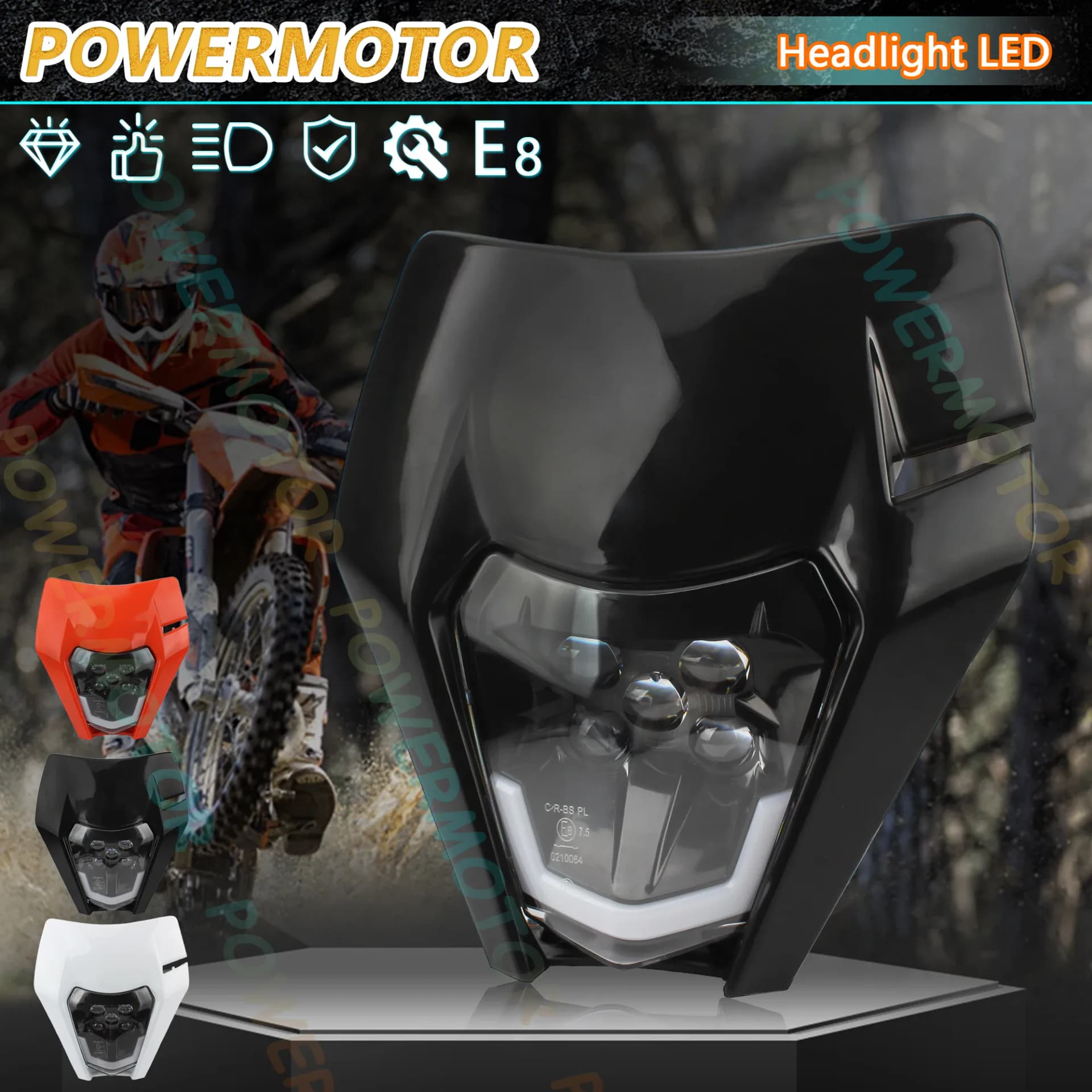 Phare de moto à LED pour KTM EXC XC SX MX XC 125 250 300