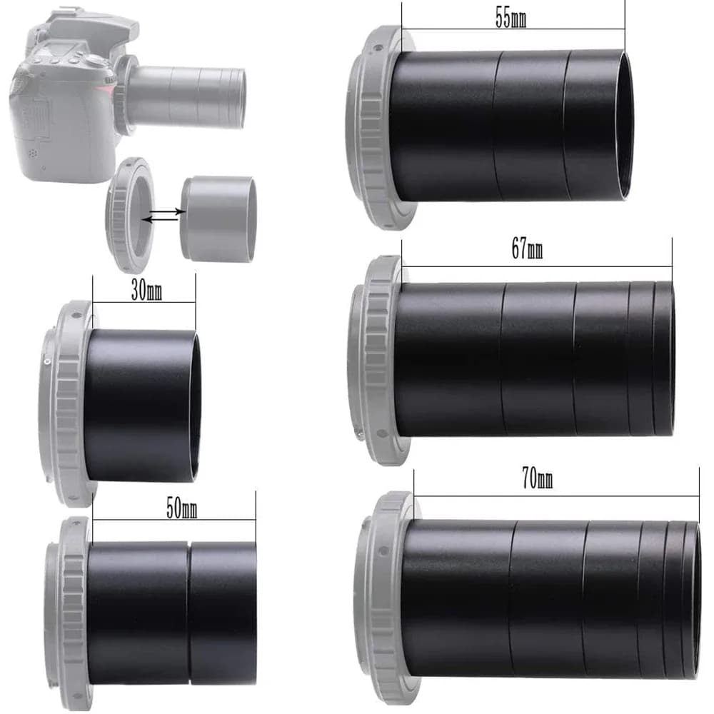 Tube d'extension T2 (M42x0.75) M42 à M42 Longueur 3 mm 5 mm