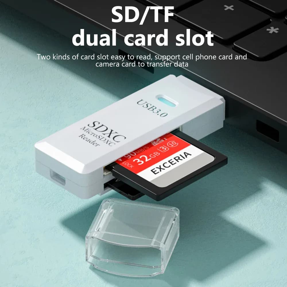 Elough 2 en 1 lecteur de carte SD TF USB 3.0 USB 2.0