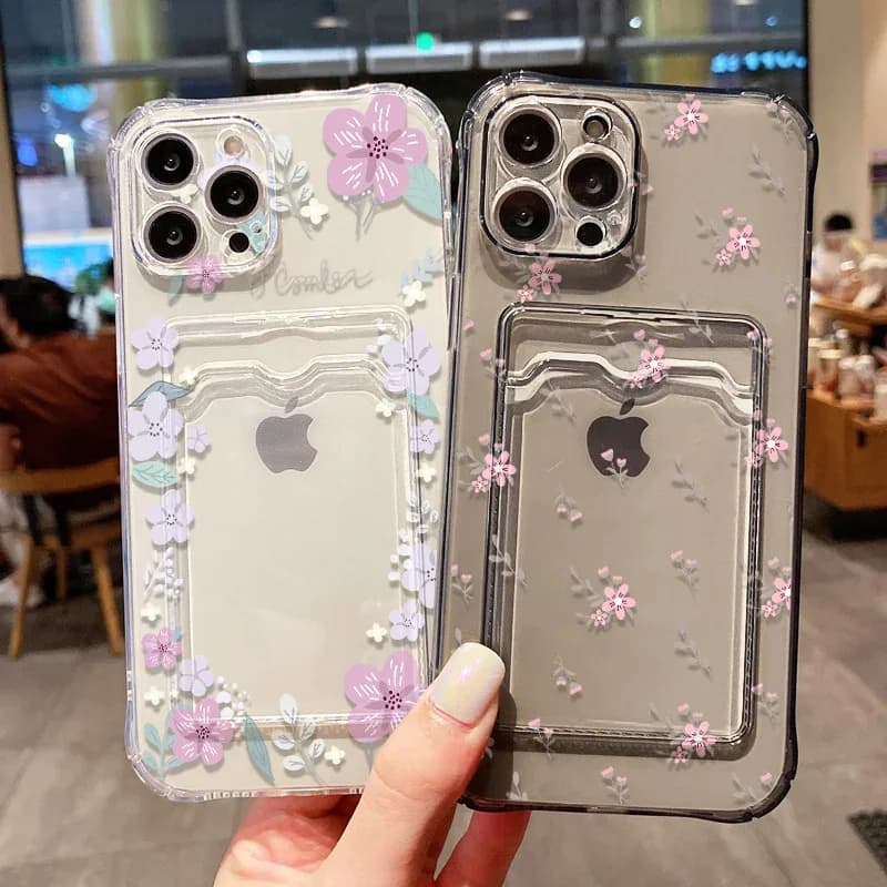 Coque de téléphone avec support de sac et fente pour carte
