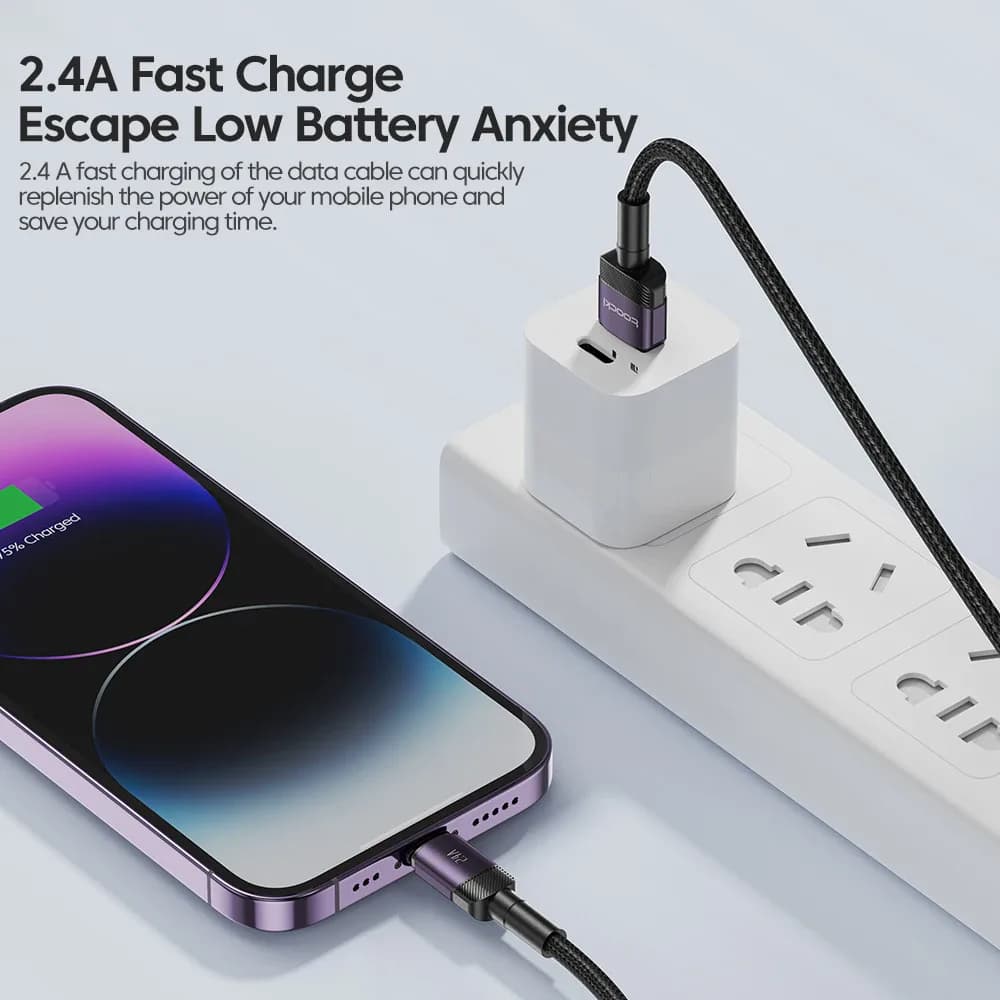 Toocki câble USB pour iPhone 14 13 12 Pro Max X XS XR 8 7