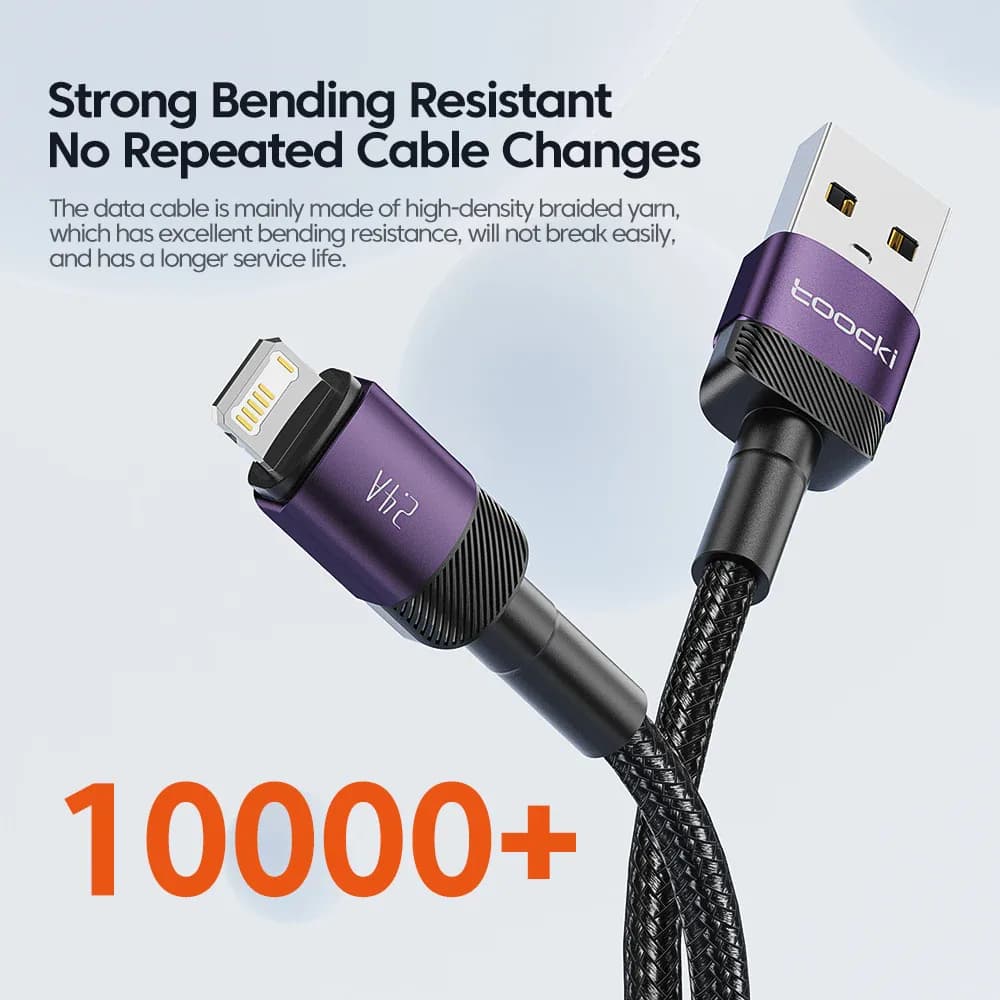 Toocki câble USB pour iPhone 14 13 12 Pro Max X XS XR 8 7
