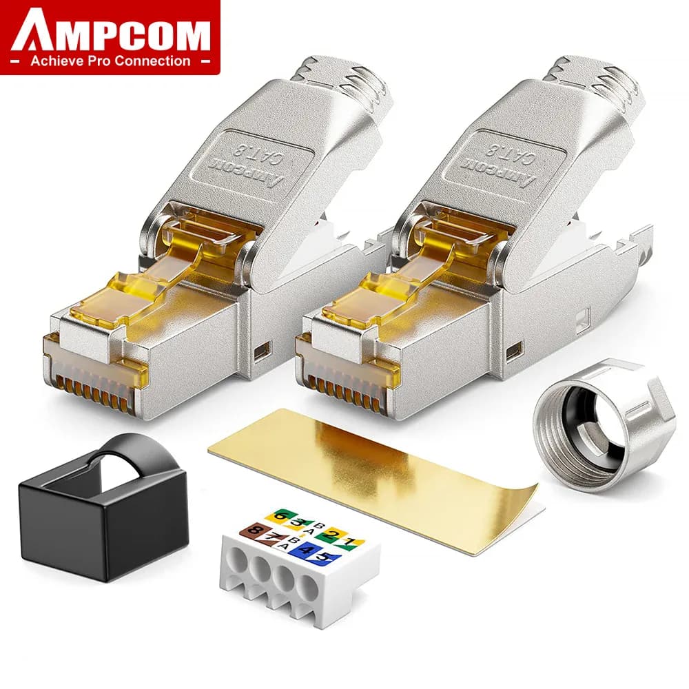 Connecteur RJ45 sans outil blindé CAT6 à CAT8