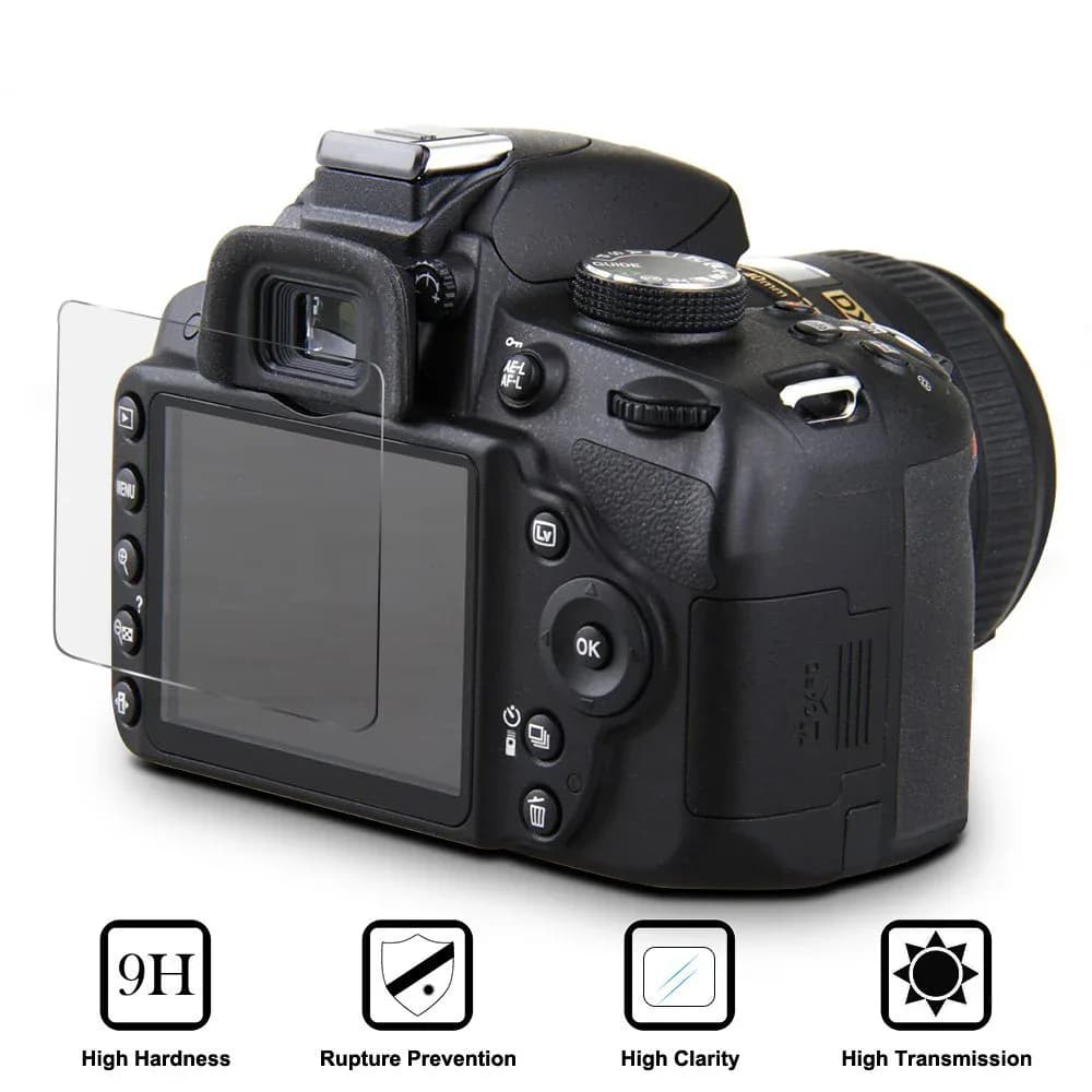 Couvercle de protection d'écran en verre dur pour Canon EOS