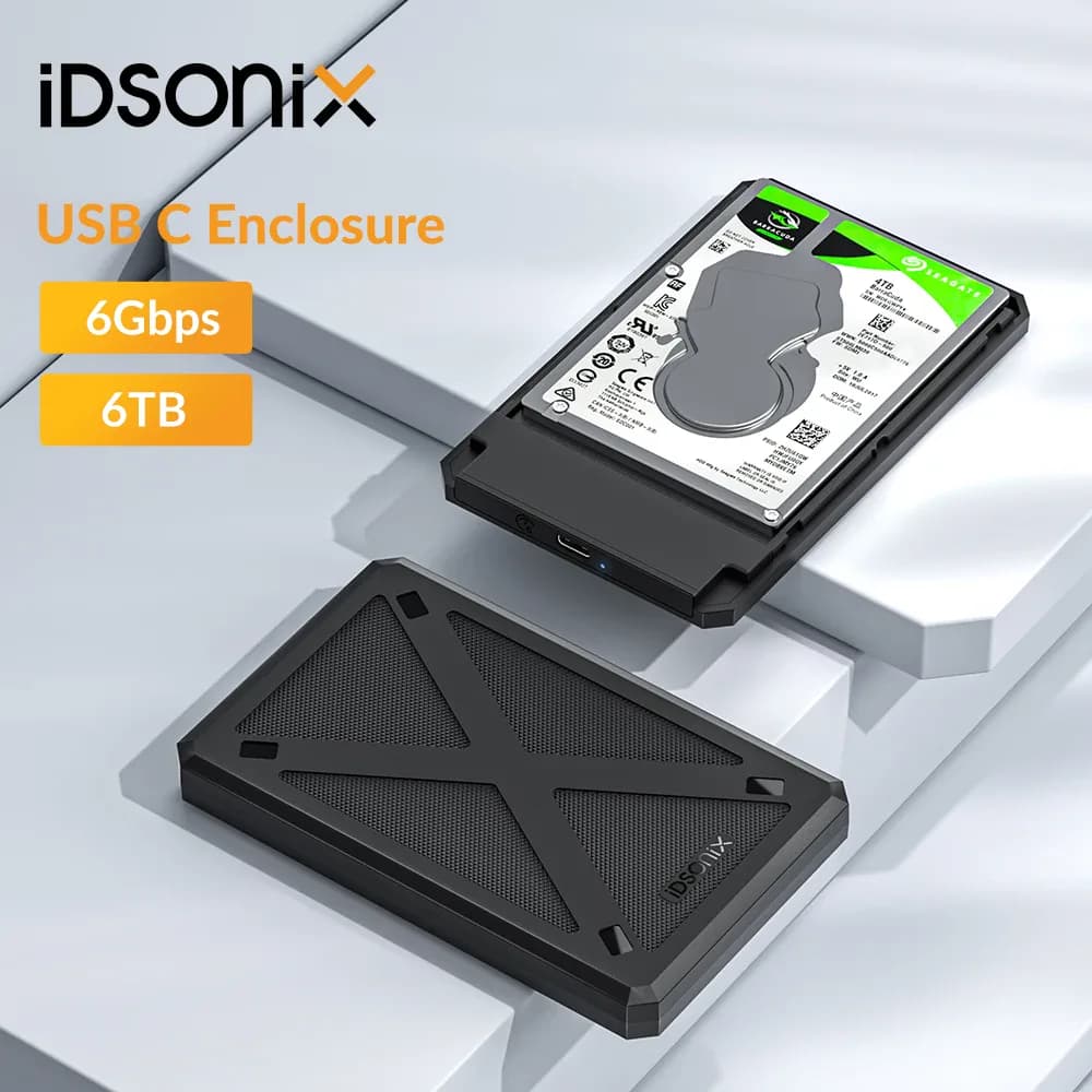 IDsonix 2.5 pouces boîtier de disque dur SATA SSD boîtier