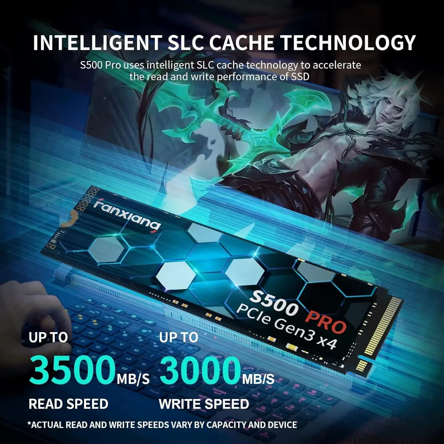 Disque dur SSD Fanxiang S500 Pro M.2 1 To 2 To 3500 Mo/s