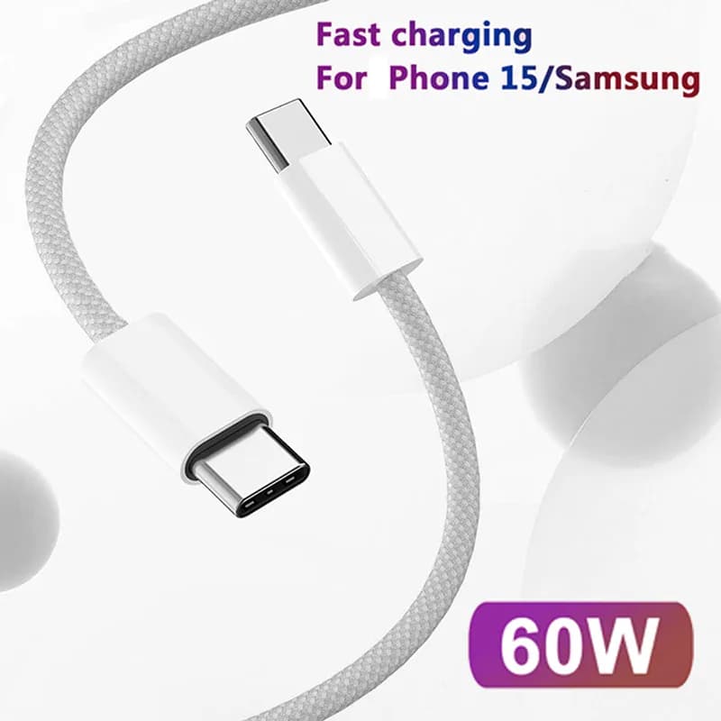 Câble de données USB C vers Type C pour téléphone portable