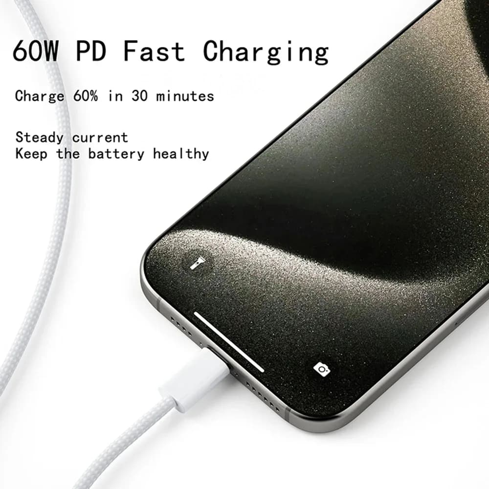 Câble de données USB C vers Type C pour téléphone portable