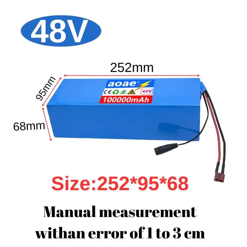 Batterie au lithium 48V 100Ah 13S5P, 48V 100000mAh